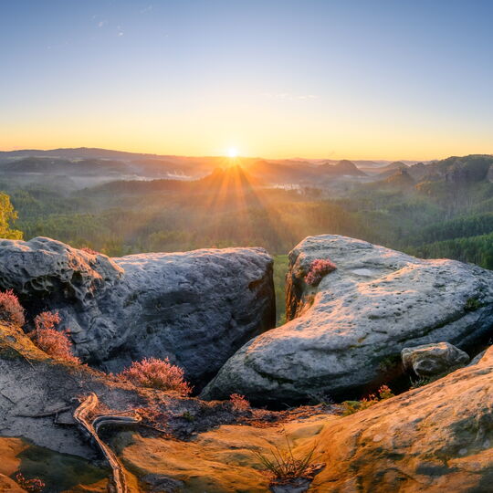 Fotoausstellung Lichte Landschaften - Sonnenaufgang Kleiner Winterberg ©Britta Prema Hirschburger