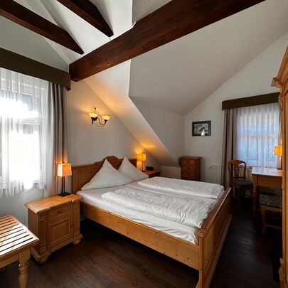 Doppelzimmer im Dachgeschoss Forsthaus Kirnitzschtal