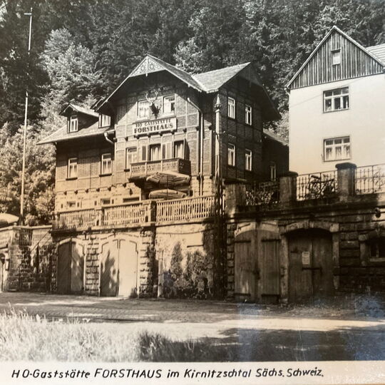 Historische Aufnahme vom Forsthaus Kirnitzschtal