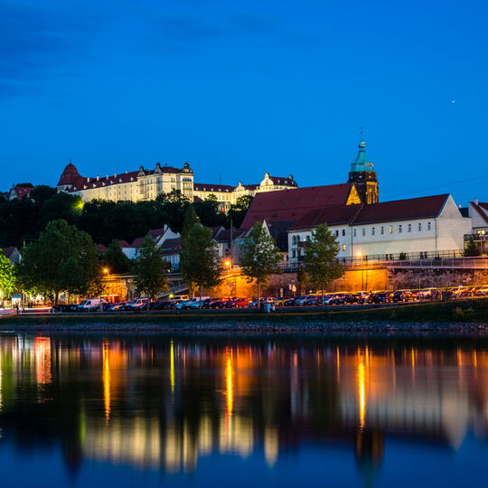 Pirna - Stadtansicht von der Elbe