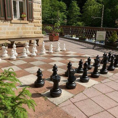 Schachspiel außen im Forsthaus Kirnitzschtal